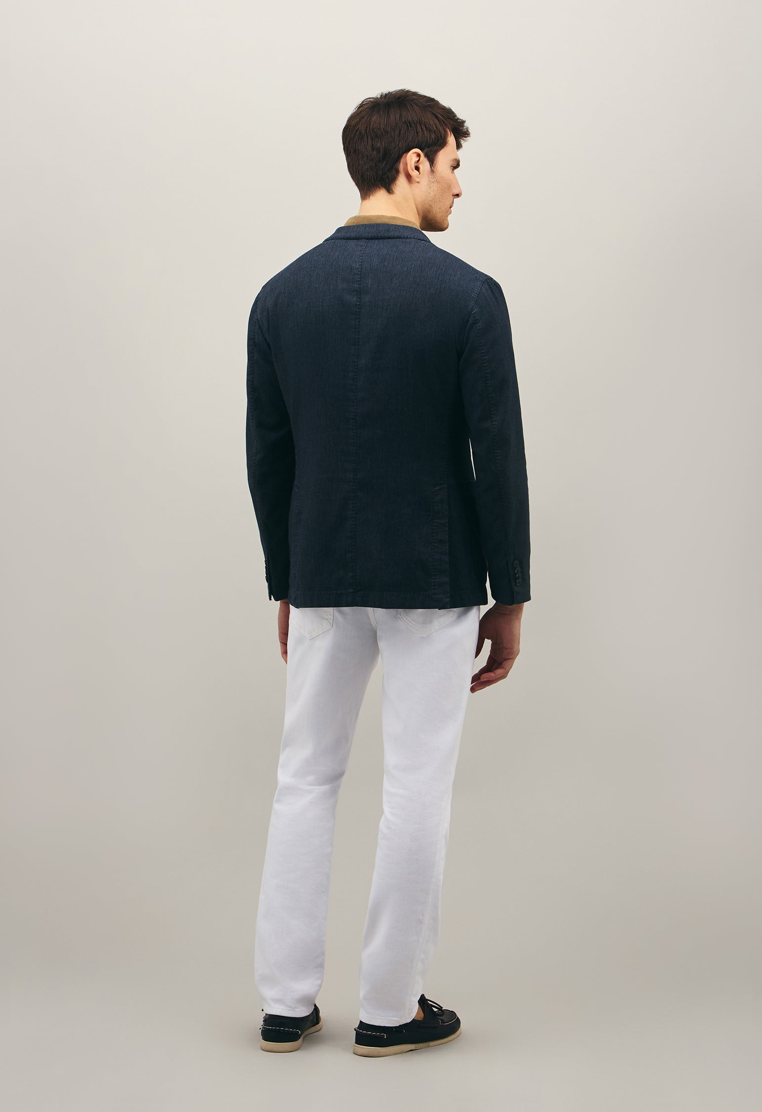 Blue Cotton blend Twill K-Jacket