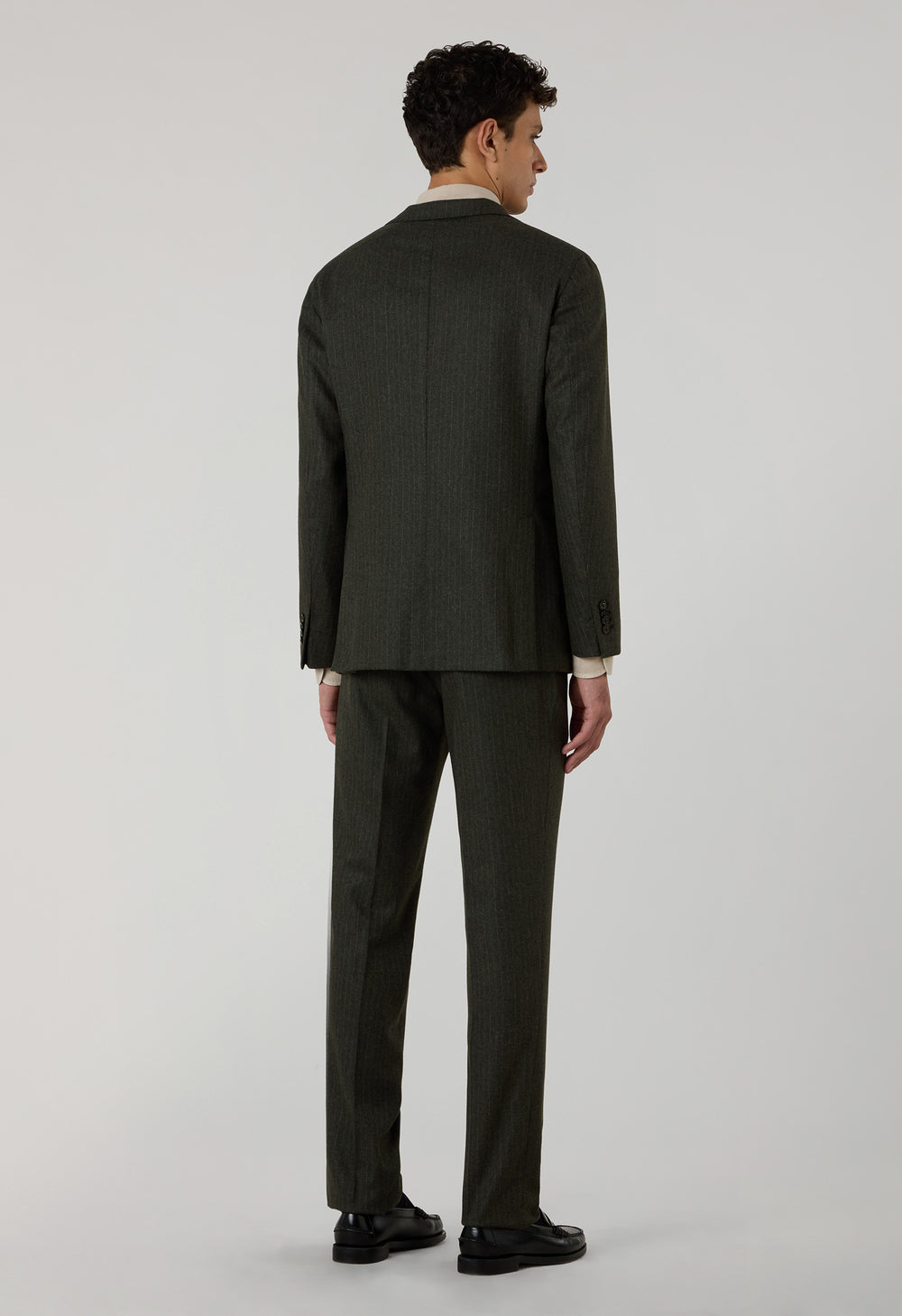 Green blended Wool Pinstripe K-Suit