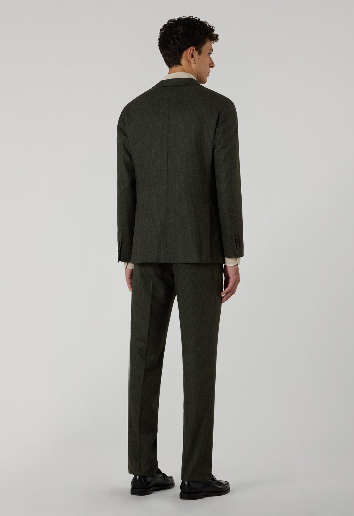 Abito K-Jacket in misto lana gessato verde