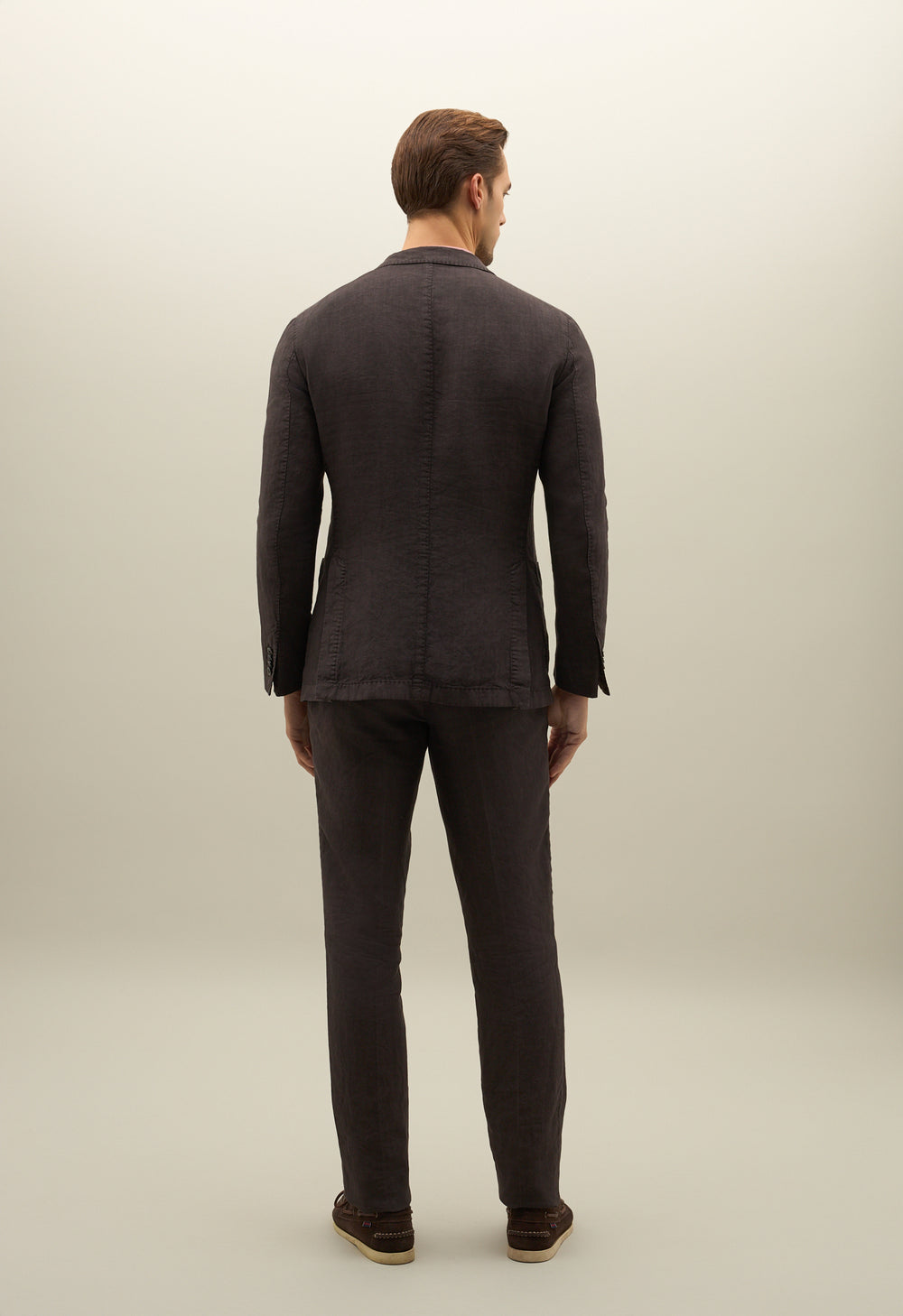 Abito K-Jacket in lino tinto in capo marrone