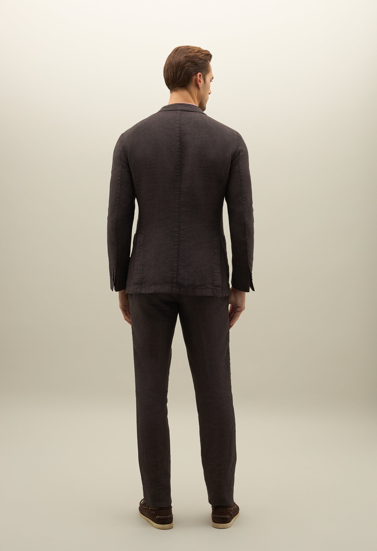 Abito K-Jacket in lino tinto in capo marrone