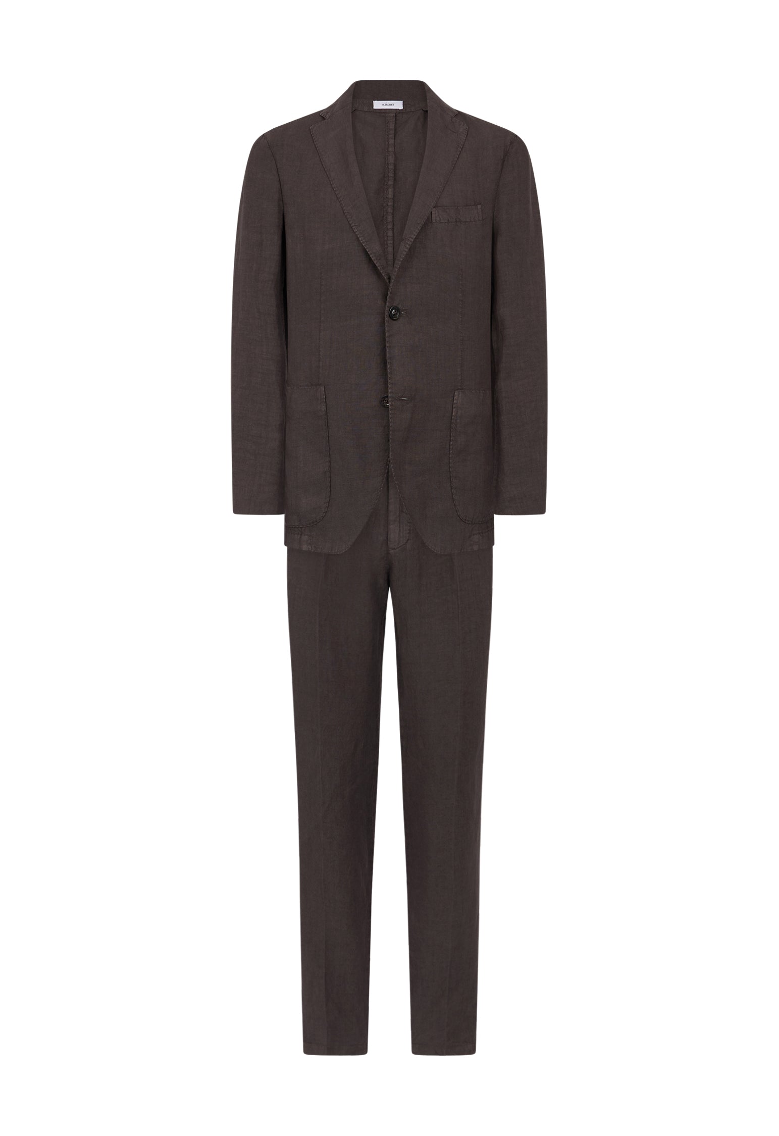 Abito K-Jacket in lino tinto in capo marrone