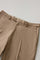 Beige Stretch Wool K-Suit with Three-Button Closure