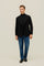 Black Knitted Jersey double-breasted K-Jacket