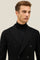 Black Knitted Jersey double-breasted K-Jacket
