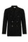 Black Knitted Jersey double-breasted K-Jacket