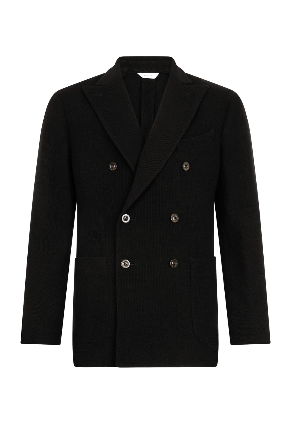 Black Knitted Jersey double-breasted K-Jacket