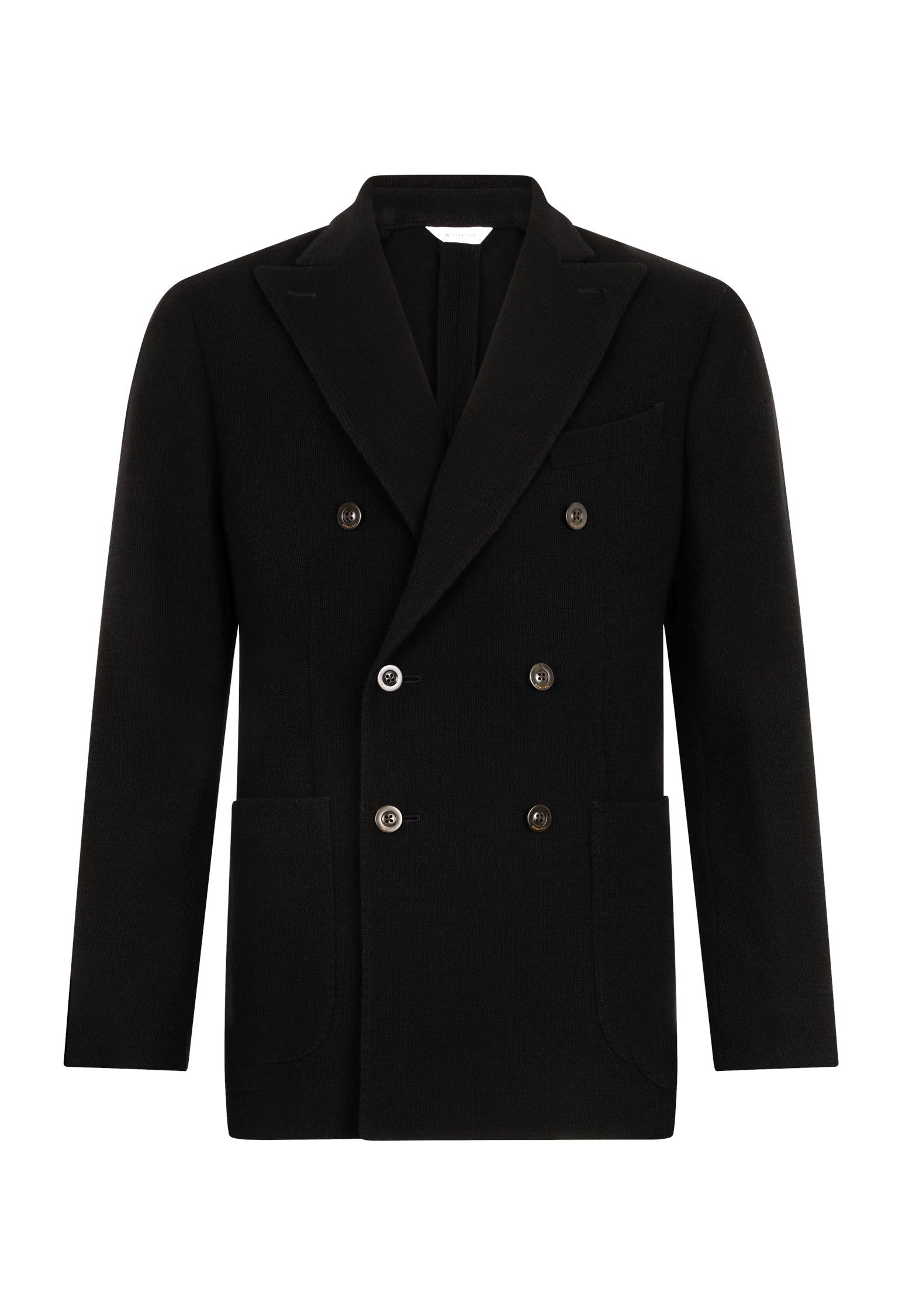Black Knitted Jersey double-breasted K-Jacket