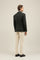 Green Shetland chevron double-breasted K-Jacket
