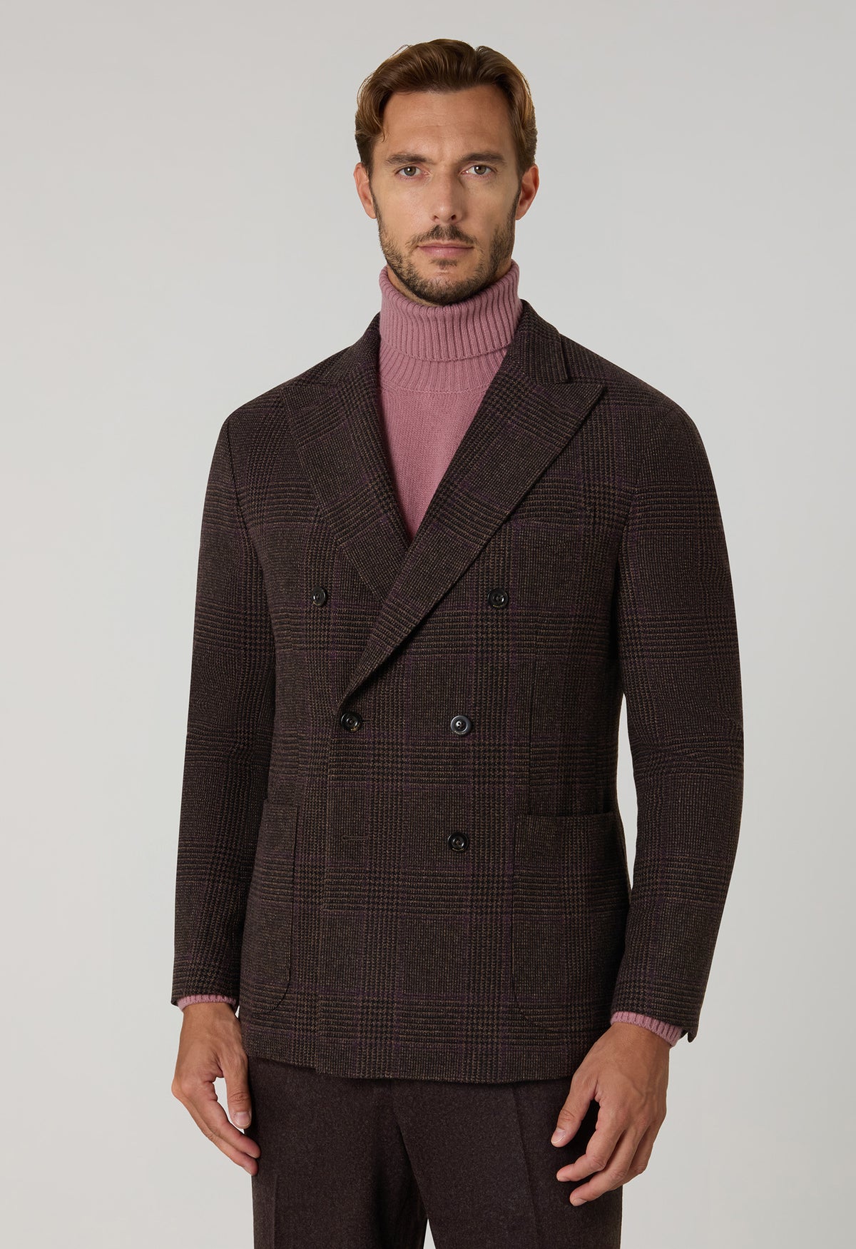 Brown Virgin wool and cashmere K-Jacket