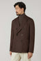 Brown Silk Cashmere blend double-breasted K-Jacket