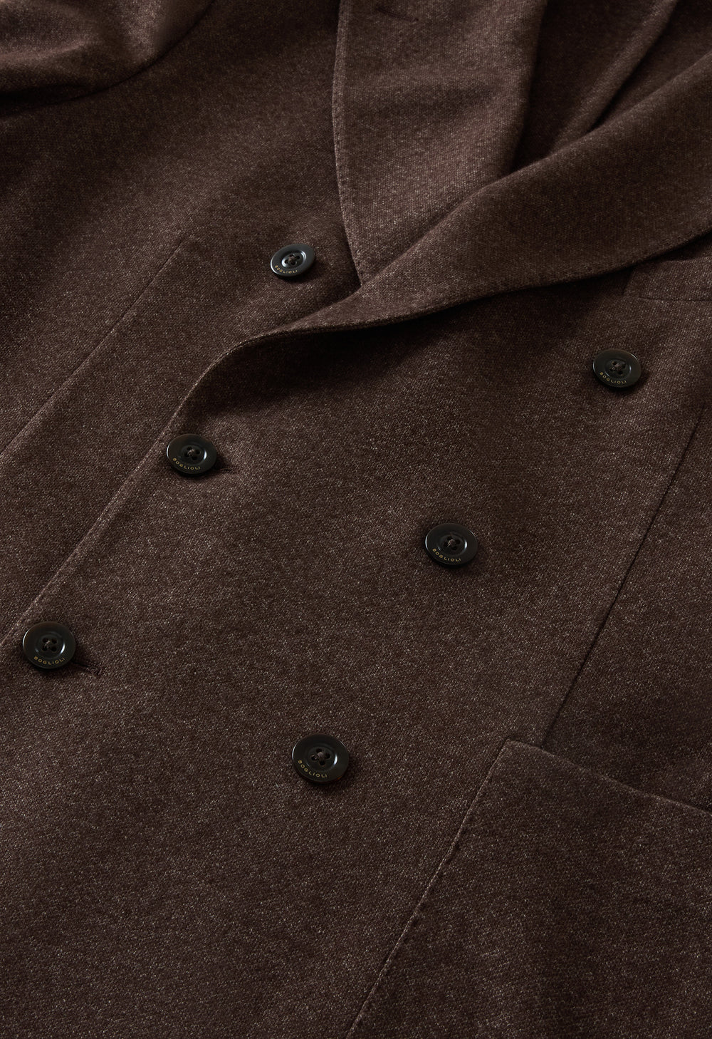 Brown Silk Cashmere blend double-breasted K-Jacket
