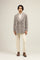 Beige Houndstooth Jersey double-breasted K-Jacket