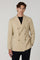 Beige Flannel double-breasted K-Jacket