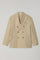 Beige Flannel double-breasted K-Jacket