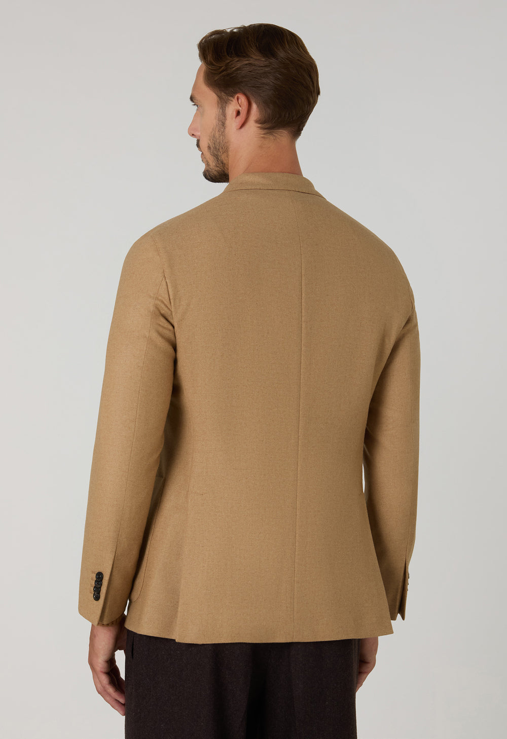 Camel Flannel double-breasted K-Jacket