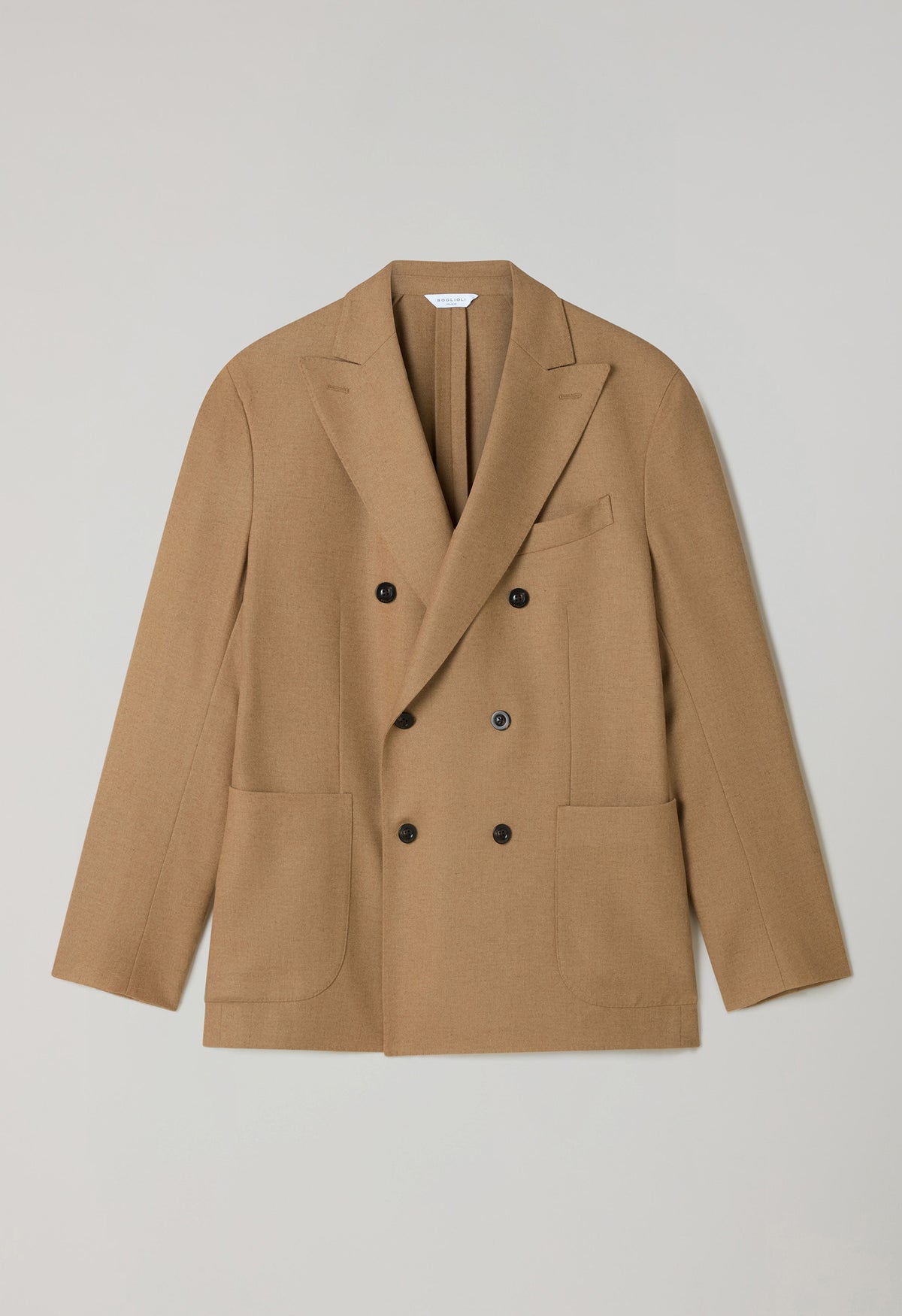 Camel Flannel double-breasted K-Jacket