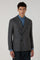 K-Jacket doppiopetto in lana e cashmere pied-de-poule grigia