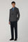 K-Jacket doppiopetto in lana e cashmere pied-de-poule grigia