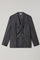 K-Jacket doppiopetto in lana e cashmere pied-de-poule grigia