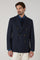 Blue Light Wool Honeycomb Double-Breasted K-Jacket