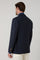Blue Light Wool Honeycomb Double-Breasted K-Jacket