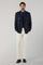 Blue Light Wool Honeycomb Double-Breasted K-Jacket
