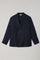 Blue Light Wool Honeycomb Double-Breasted K-Jacket