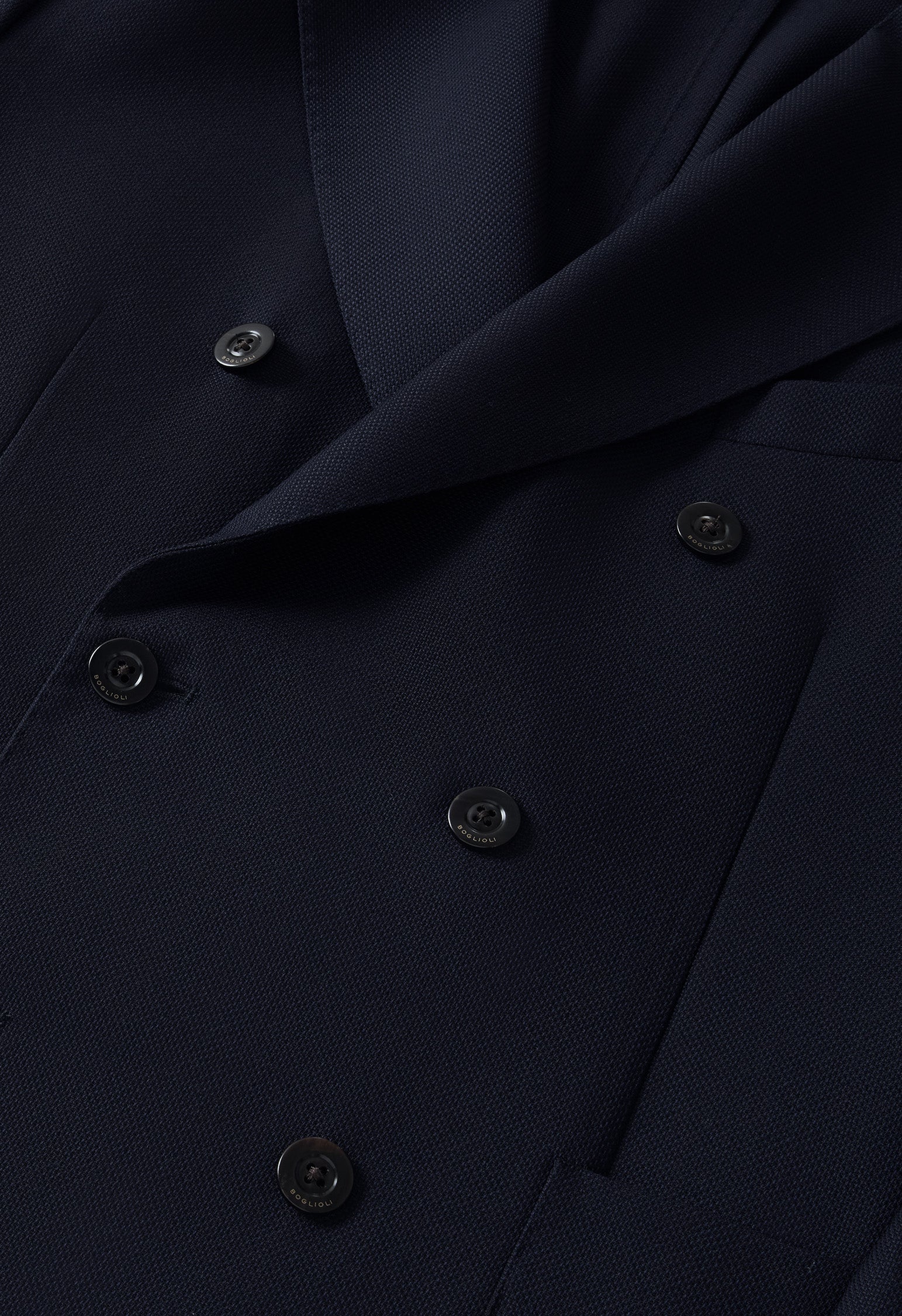 Light Wool Honeycomb double-breasted K-Jacket