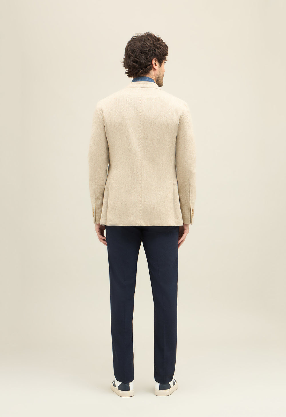 Beige Washed Flannel K-Jacket