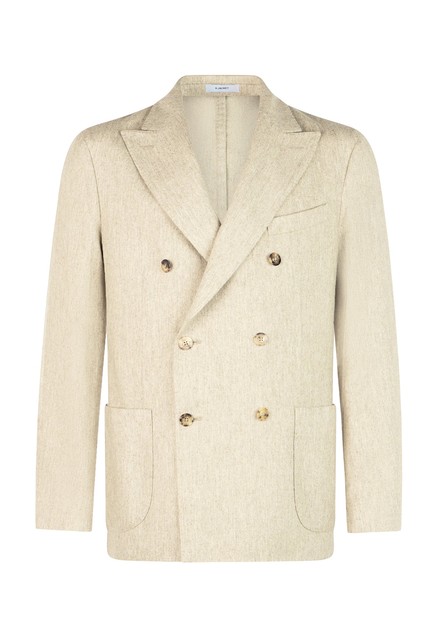 Beige Washed Flannel K-Jacket