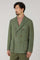 Green Garment Dyed Cashmere double-breasted K-Jacket