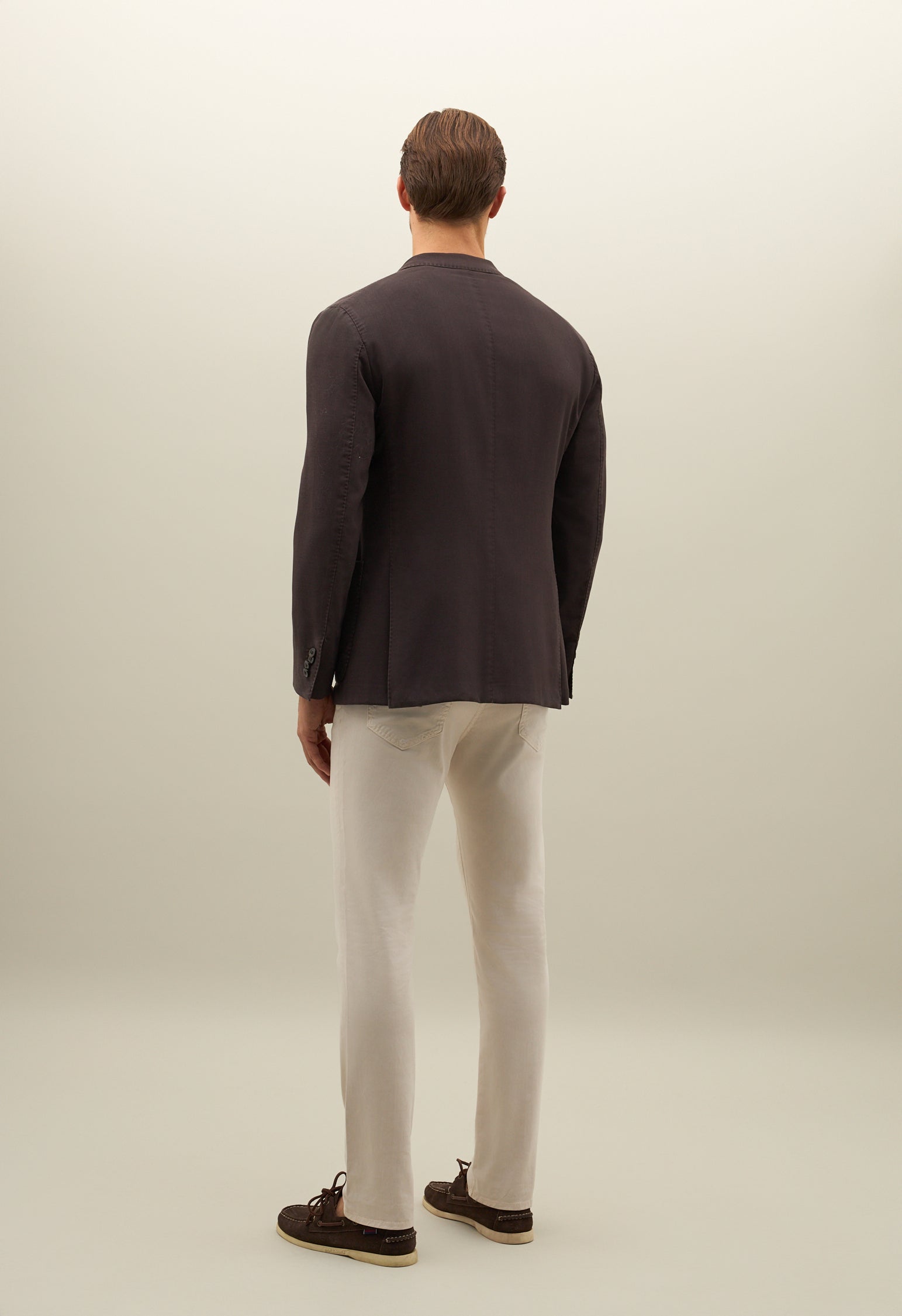 Brown High Performance Crêpe Wool double-breasted K-Jacket