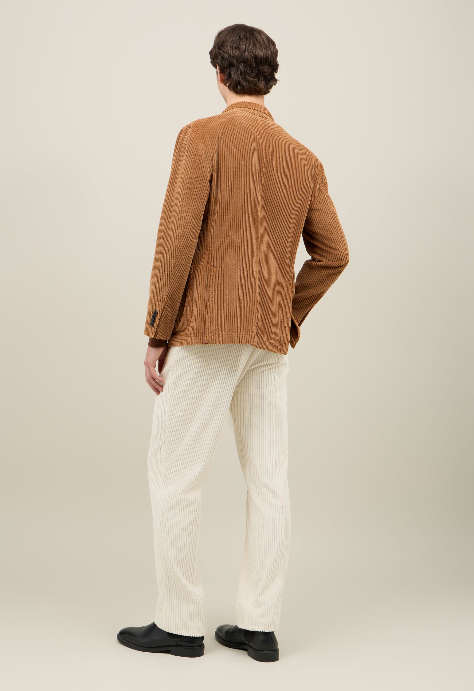 Brown Wide Wale Corduroy double-breasted K-Jacket