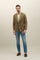 Kahki Cotton Linen twill double-breasted K-Jacket
