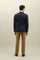 K-Jacket doppiopetto in twill di cotone e lino blu