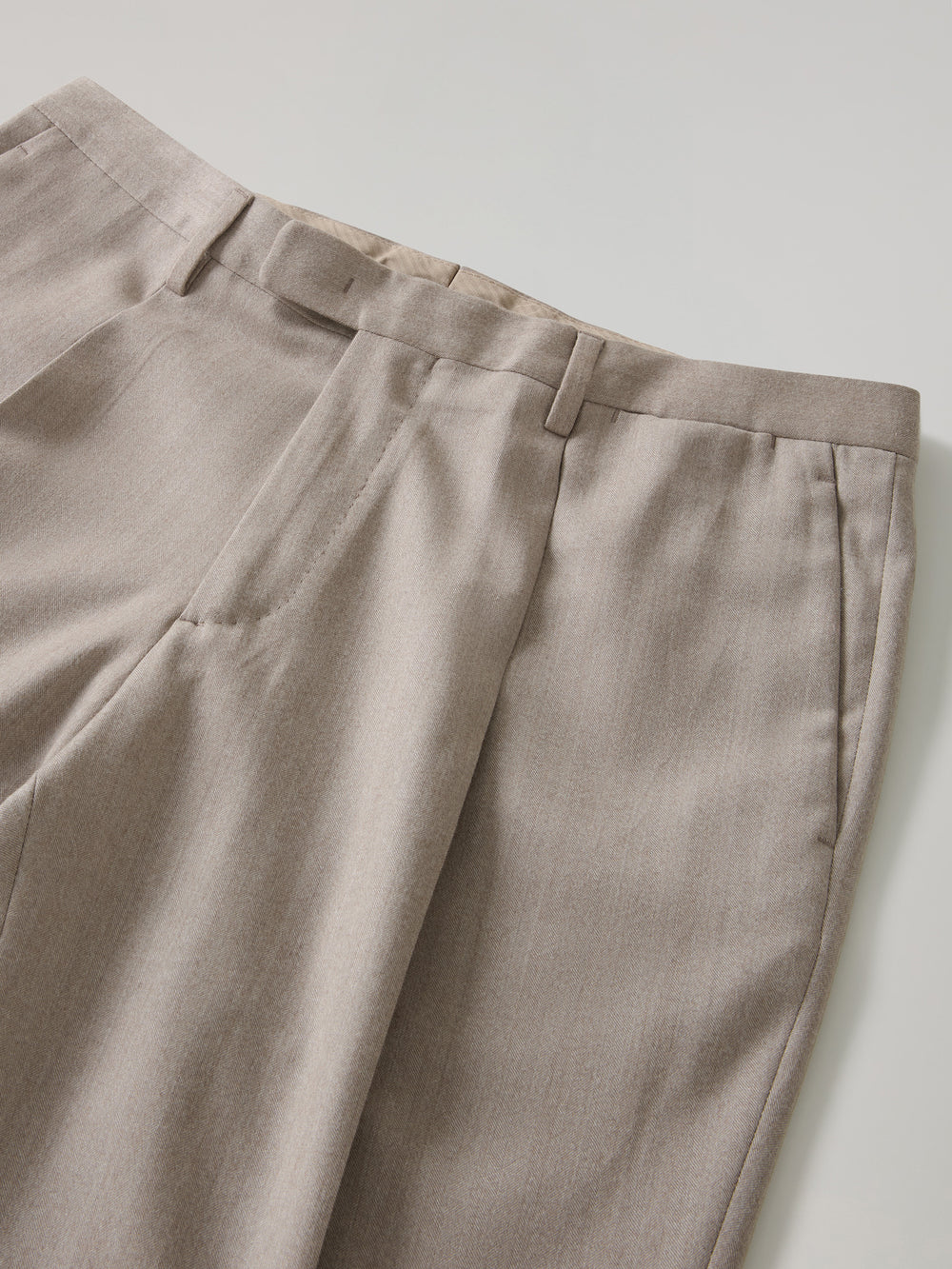 Beige 14-Micron Herringbone double-breasted K-Suit