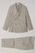 Abito K-Jacket doppiopetto in lana 14-Micron a spina di pesce beige