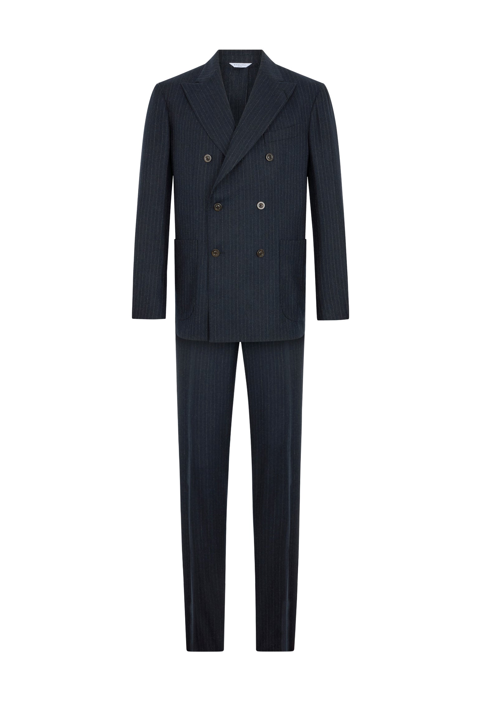 Blue Pinstripe Flannel double-breasted K-Suit