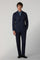 Blue Prince of Wales Wool Double-Breasted K-Suit