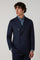 Blue Prince of Wales Wool Double-Breasted K-Suit