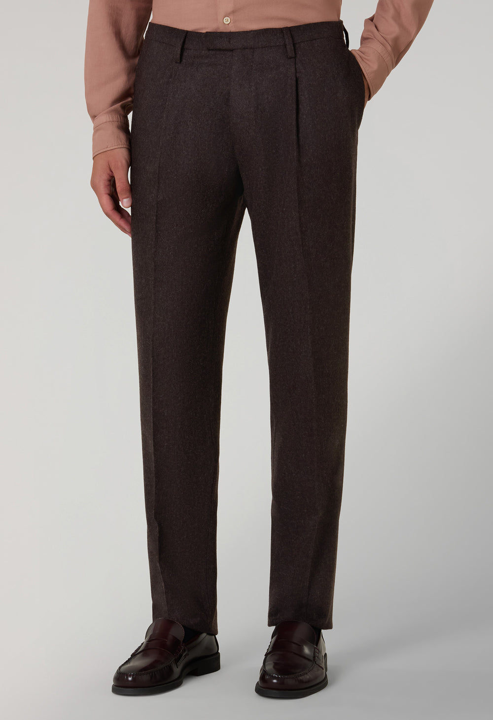 Abito K-Jacket doppiopetto in flanella lavata marrone