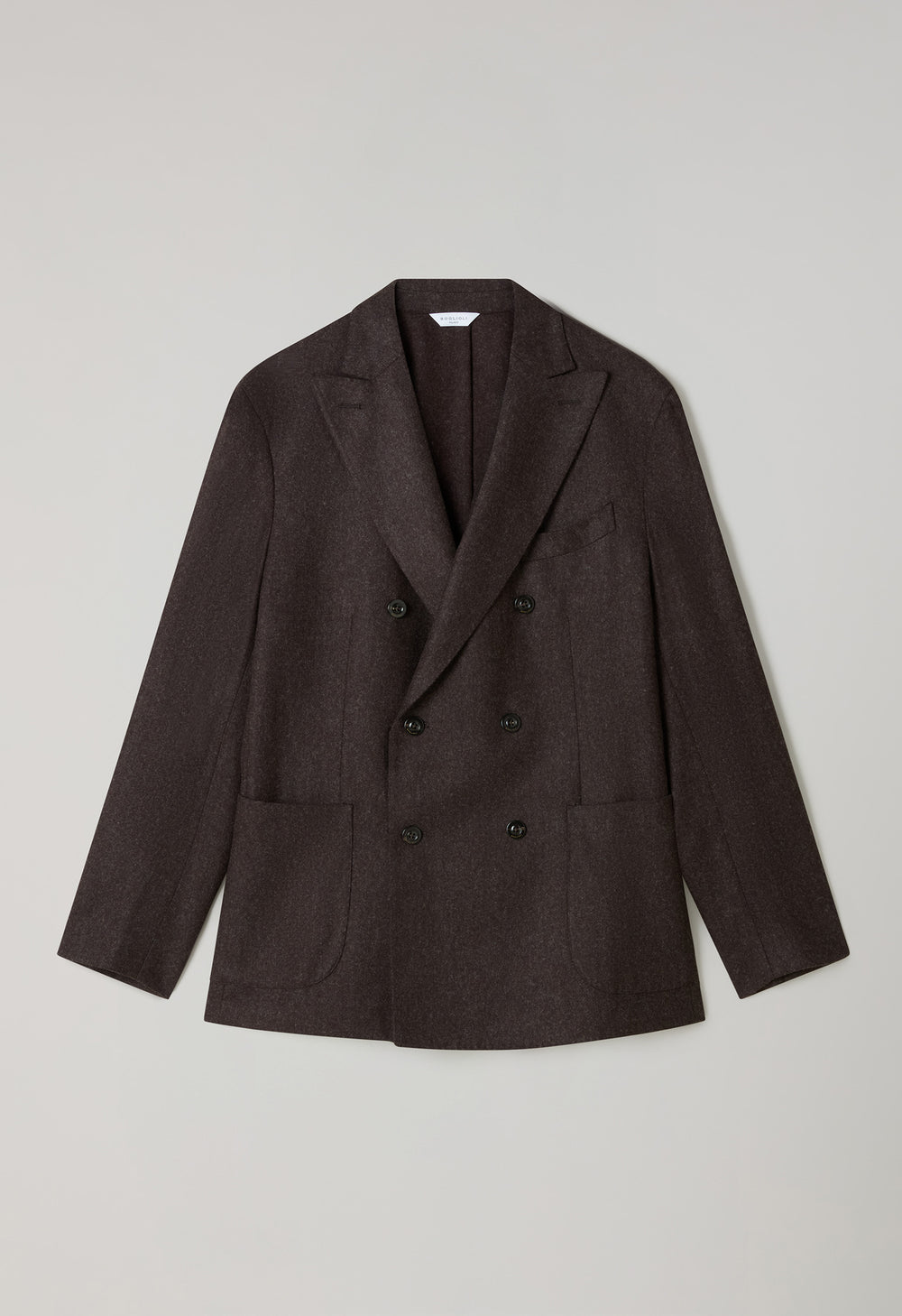 Abito K-Jacket doppiopetto in flanella lavata marrone