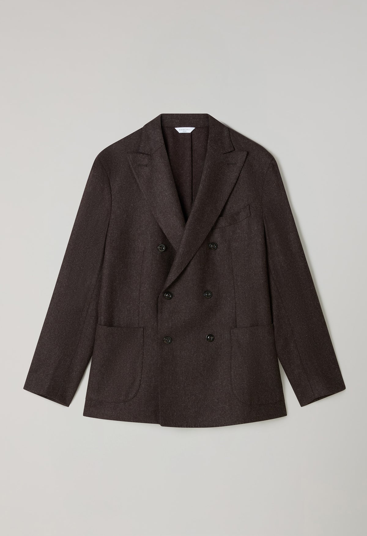 Abito K-Jacket doppiopetto in flanella lavata marrone