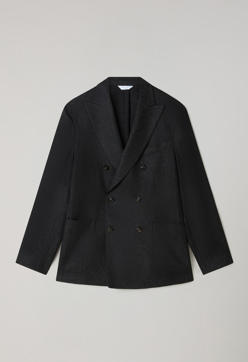 Dunkelgrüner, zweireihiger K-Jacket-Anzug aus gewaschenem Flanell
