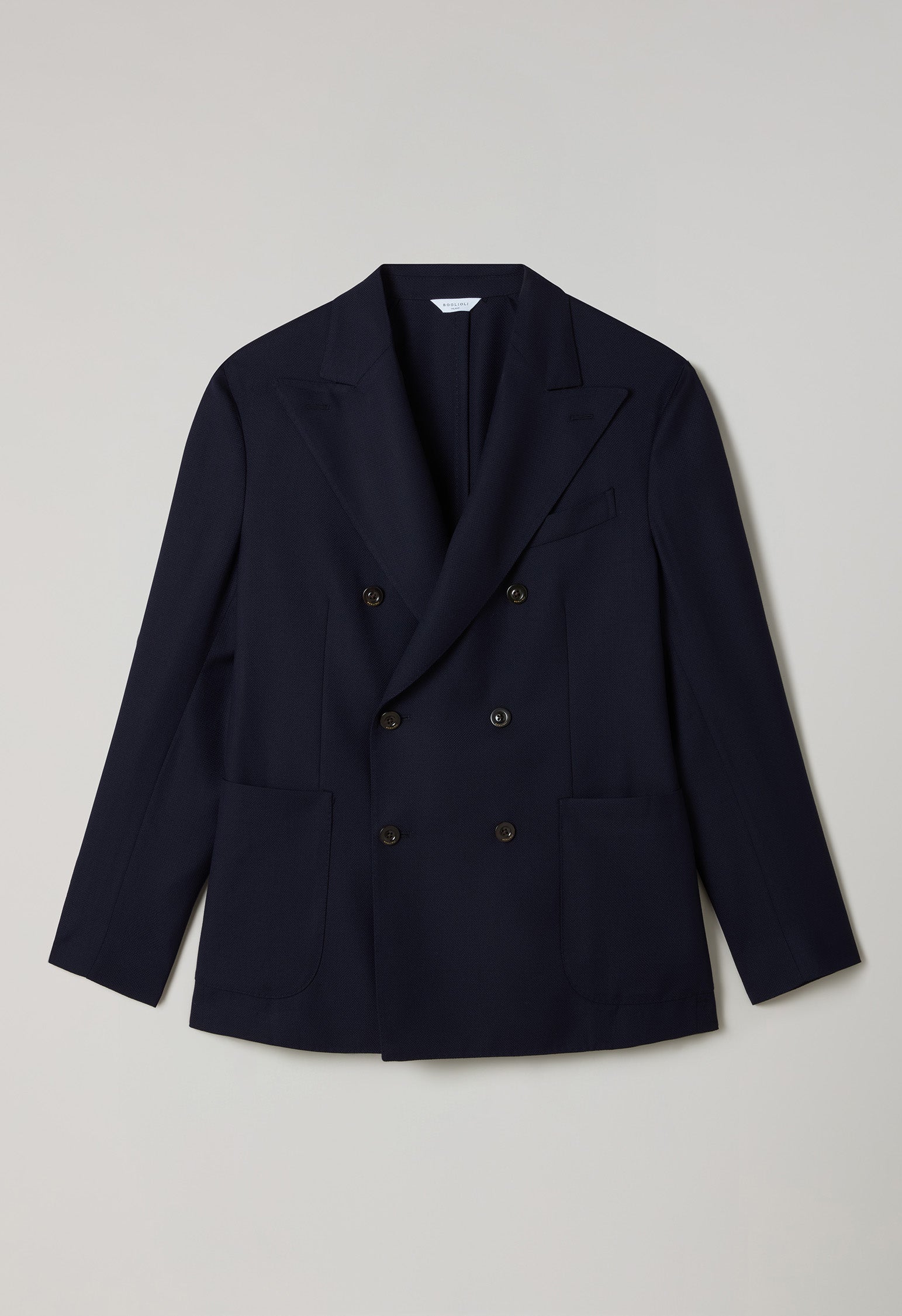 Blue Light Wool Honeycomb K-Suit | Boglioli® – BoglioliMilano