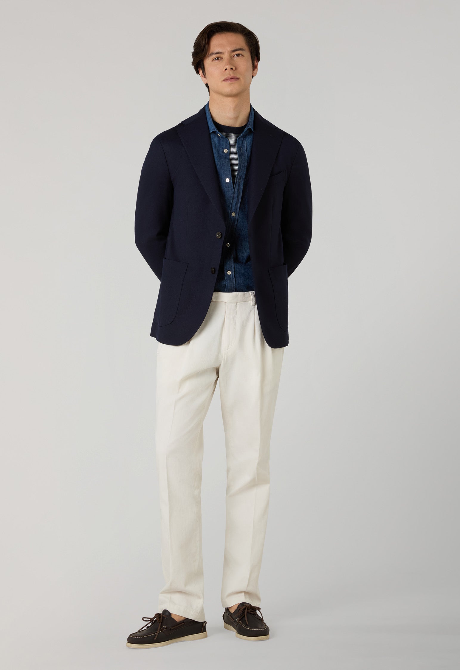 Blue Light Wool Honeycomb K-Jacket | Boglioli® – BoglioliMilano