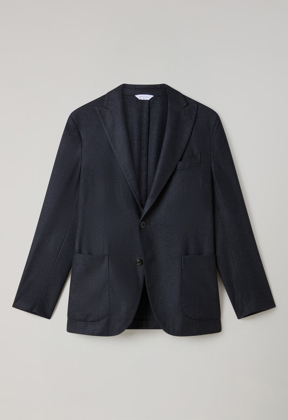 Dunkelgraue, stückgefärbte K-Jacket aus Wolle