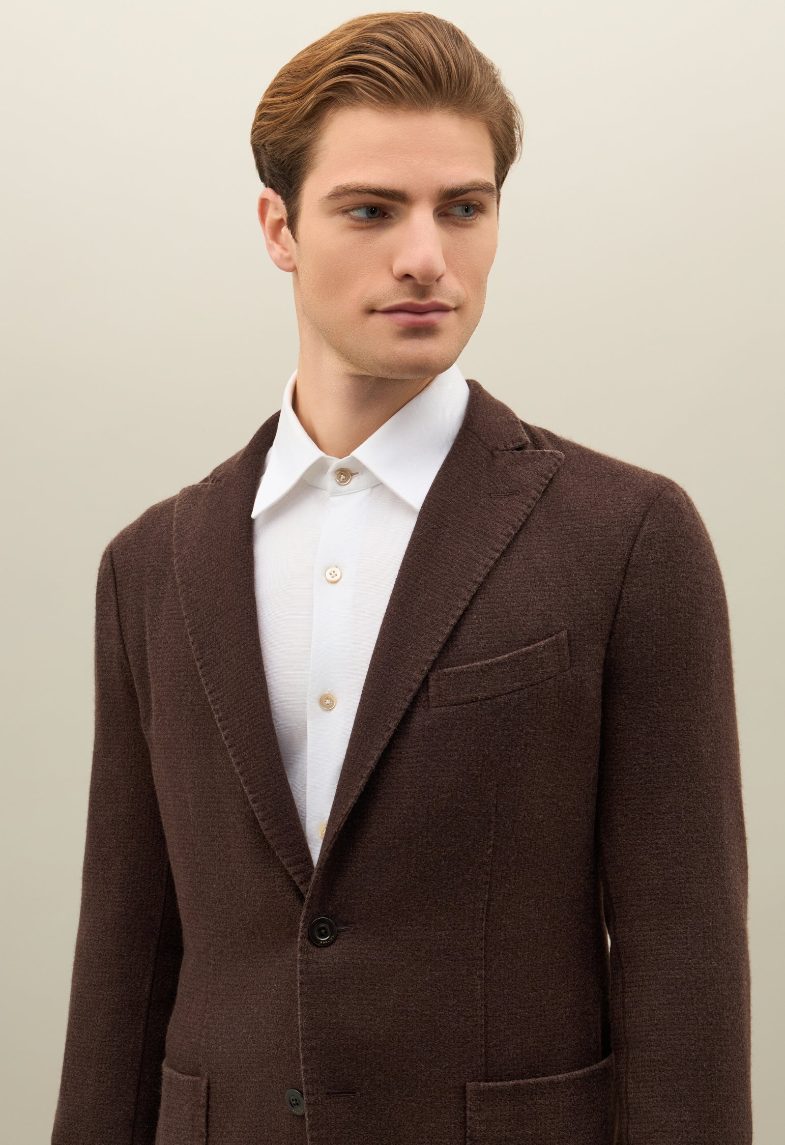 Brown Garment Dyed Cashmere K-Jacket