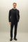 Black Garment Dyed Cashmere K-Jacket